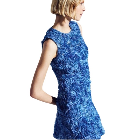 Akris Punto Dress Gingham Applique Tulle Sleeveless size 6 - Picture 2 of 16